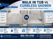 Walk In Tub vs Curbless Shower in Phoenix: Which Is Better?